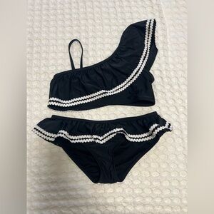 GB Girls Black Ruffle Bikini NWT